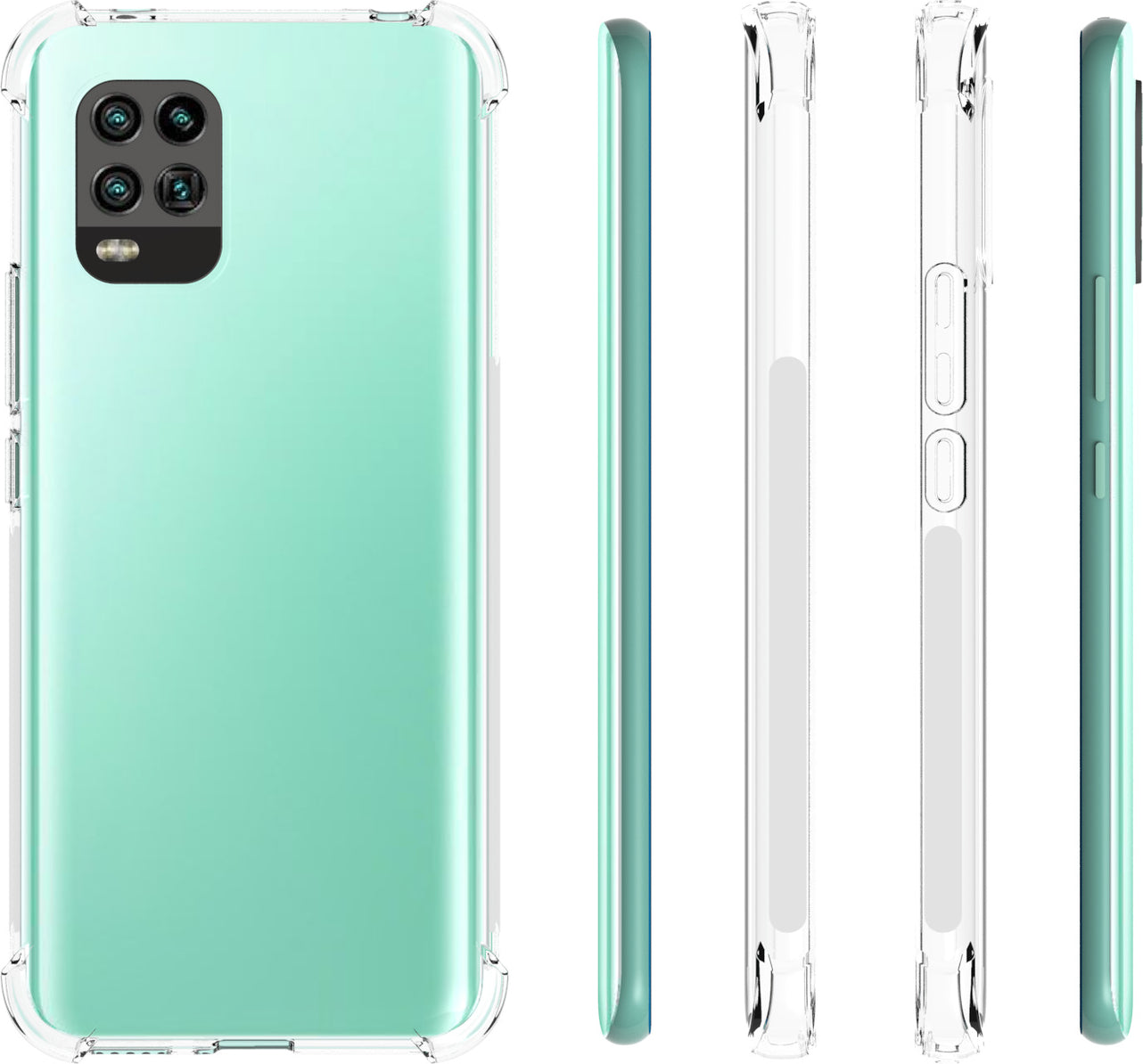 Xiaomi Mi 10 Lite Kılıf Mnc Nitro Anti Shock Silikon-Renksiz