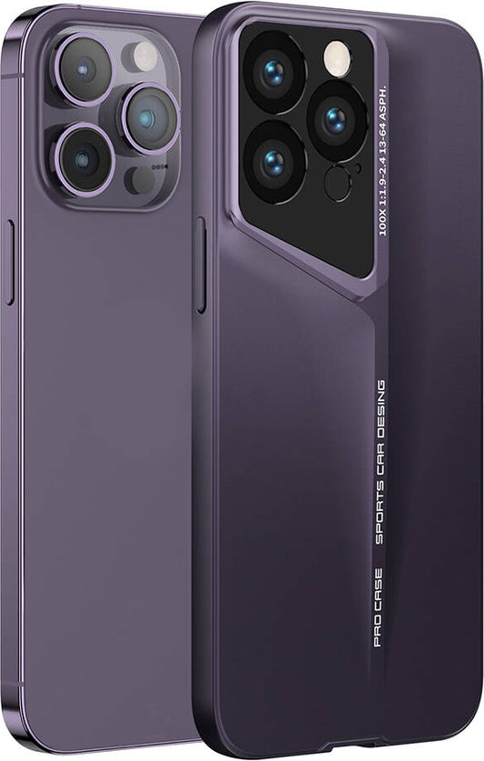 Apple iPhone 14 Pro Kılıf Ultra Ince Kamera Korumalı Sert Rubber Mnc Procase Kapak-Derin Mor