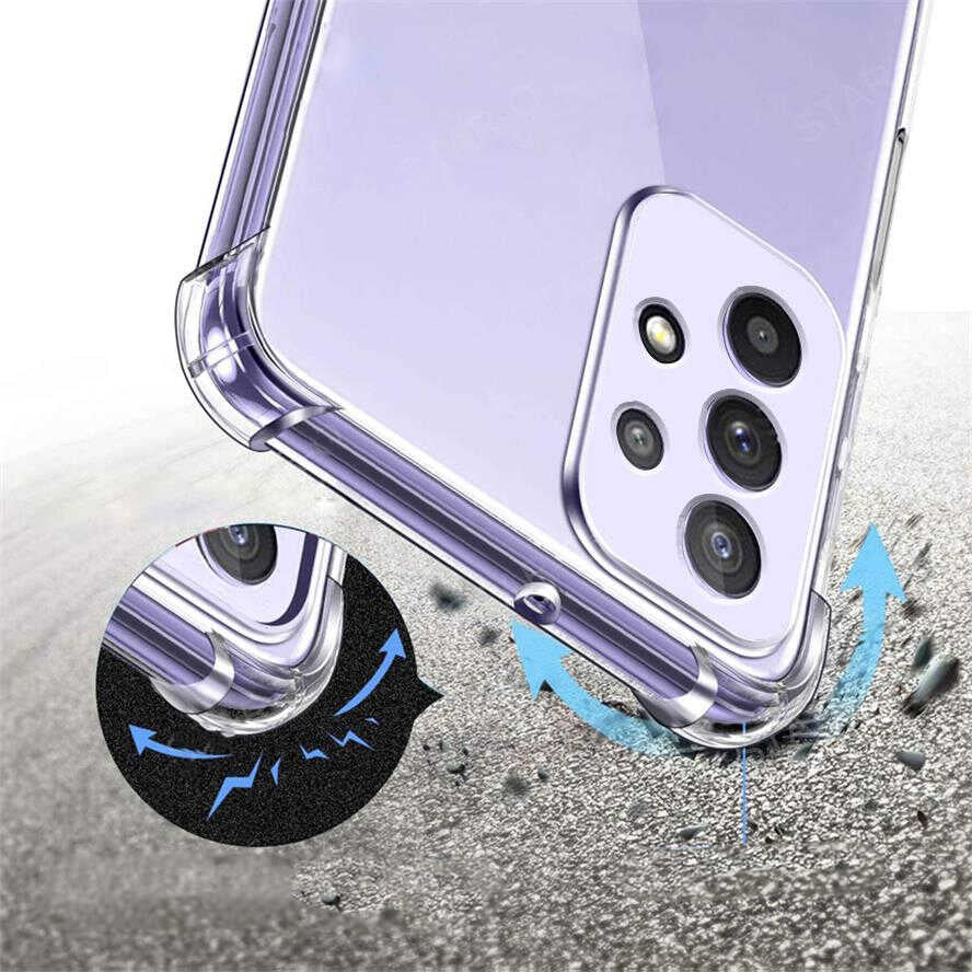 Galaxy A23 Kılıf Mnc Kamera Korumalı Nitro Anti Shock Silikon-Renksiz