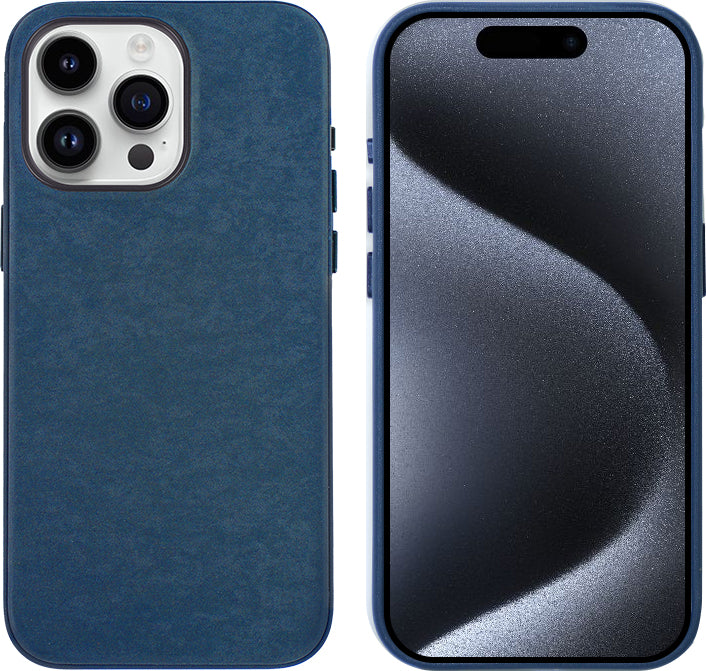 Apple iPhone 15 Pro Kılıf Mnc Mikro Fiber Mimoza Kapak-Kahverengi