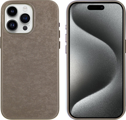 Apple iPhone 15 Pro Max Kılıf Mnc Mikro Fiber Mimoza Kapak-Siyah