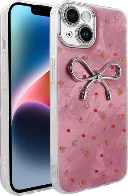 iPhone 13 Kılıf Kamera Korumalı Figürlü Mnc Ponti Silikon Kapak - Açık Pembe