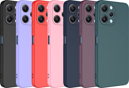 Xiaomi Redmi 12 Kılıf Mnc Mara Laaakan Kapak-Kırmızı
