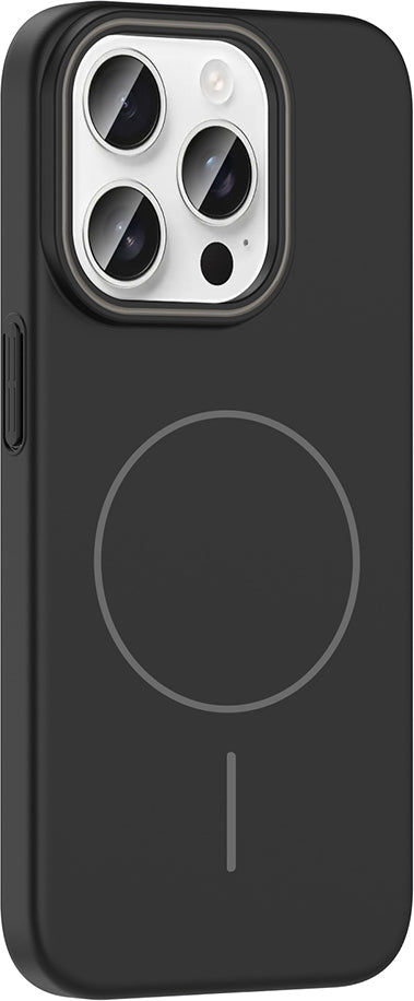 iPhone 15 Pro Max Kılıf Magsafe Şarj Özellikli Mnc Ruby Silikon Kapak - Desert Titanyum