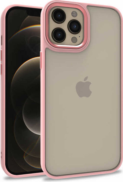 iPhone 12 Pro Max Kılıf Mnc Flora Kapak-Rose Gold