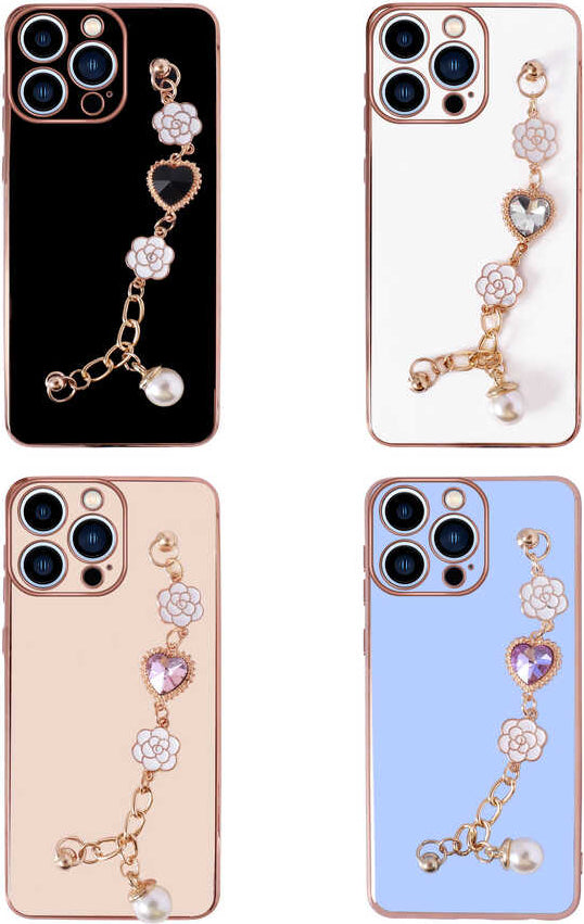 iPhone 13 Pro Max Kılıf El Tutamaçlı Kamera Korumalı Mnc Taka Silikon Kapak-Beyaz