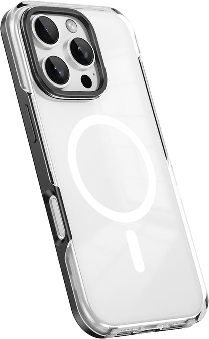 iPhone 16 Pro Max Kılıf Magsafe Şarj Özellikli Çıkarılabilir Arka Yüzeyli Mnc Polar Kapak-Siy-Siyah