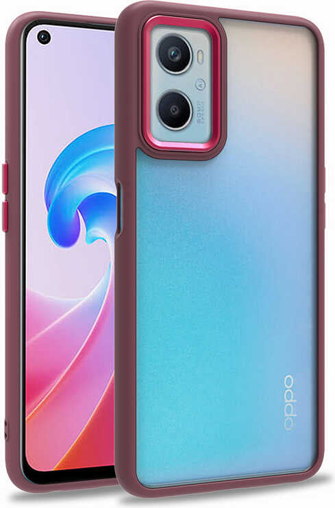 Oppo A36 Kılıf Mnc Flora Kapak-Kırmızı
