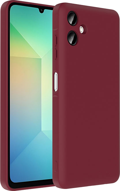 Galaxy A06 Kılıf Kamera Korumalı Kartlık Hazneli Mnc Vitra Kapak - Mürdüm
