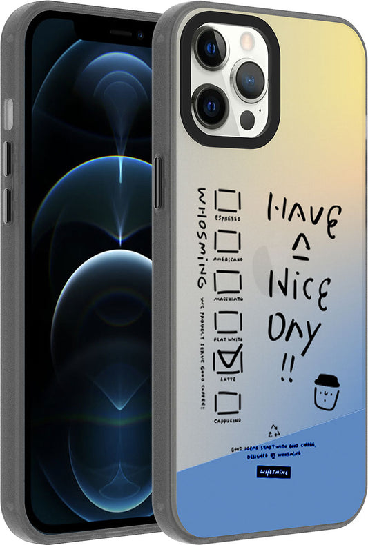 Apple iPhone 12 Pro Max Kılıf Desenli Mnc Dragon Sert Kapak-Have