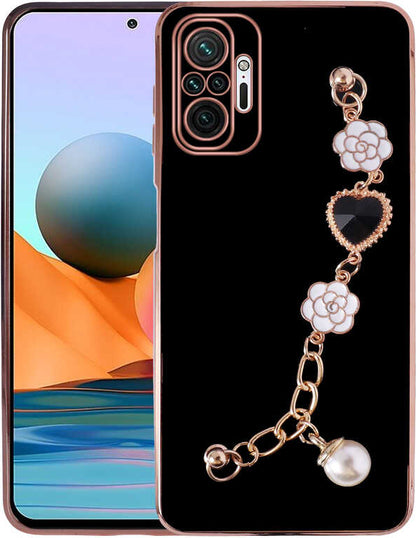 Xiaomi Redmi Note 10 Pro Kılıf El Tutamaçlı Kamera Korumalı Mnc Taka Silikon Kapak-Siyah