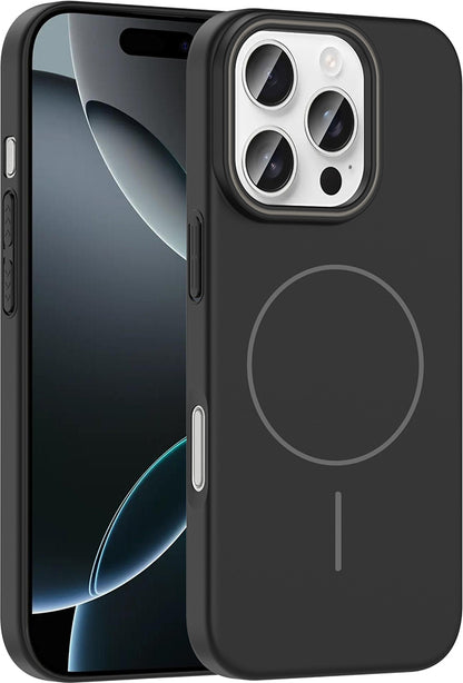 iPhone 16 Pro Kılıf Magsafe Şarj Özellikli Mnc Ruby Silikon Kapak - Desert Titanyum