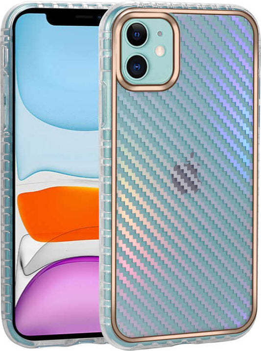 iPhone 11 Kılıf Desenli Parlayan Transparan Mnc Avva Kapak-No8