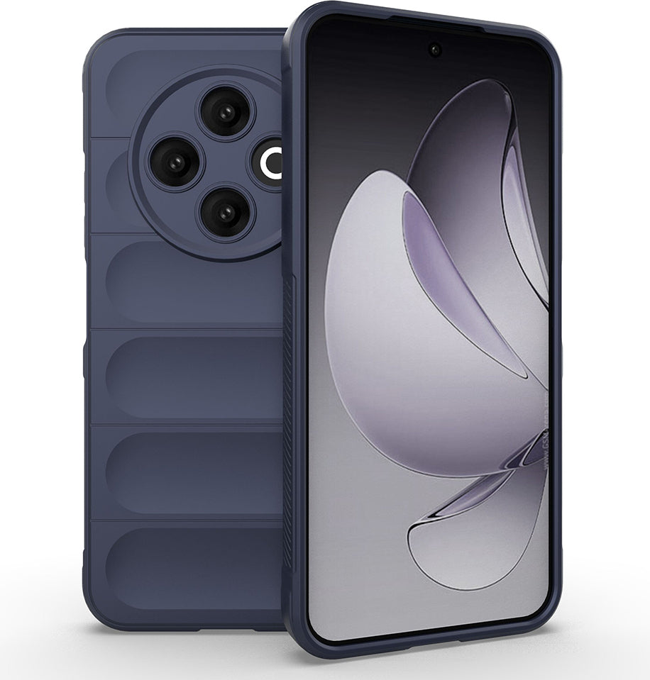 Tecno Spark 30C 4g Kılıf Esnek Tpu Oyuklu Arka Yüzey Tasarımlı Mnc Etnik Silikon Kapak - Lacivert