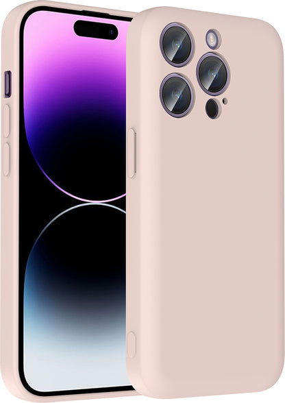 iPhone 14 Pro Max Kılıf Kamera Korumalı Kartlık Hazneli Mnc Vitra Kapak - Pembe