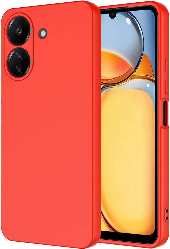 Xiaomi Poco C65 Kılıf Mnc Mara Laaakan Kapak-Kırmızı