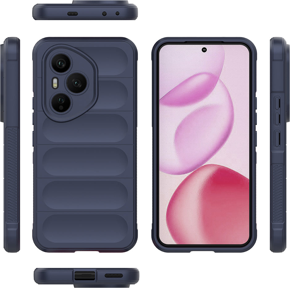 Honor 400 Pro Kılıf Esnek Tpu Oyuklu Arka Yüzey Tasarımlı Mnc Etnik Silikon Kapak - Siyah