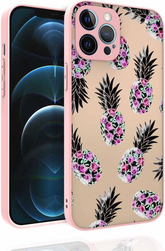 iPhone 12 Pro Max Uyumlu Desenli Kamera Korumalı Parlak Mnc Nora Kapak-No2