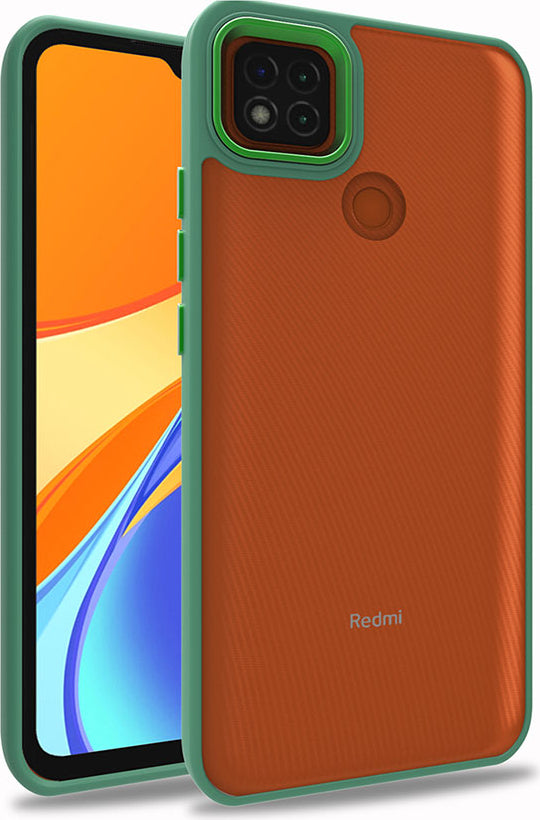 Xiaomi Redmi 9c Kılıf Mnc Flora Kapak-Yeşil