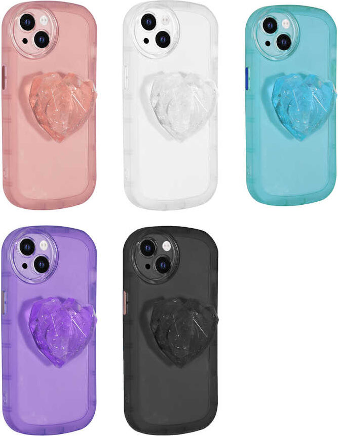 iPhone 13 Kılıf Kamera Korumalı Pop Soketli Renkli Mnc Ofro Kapak-Mor