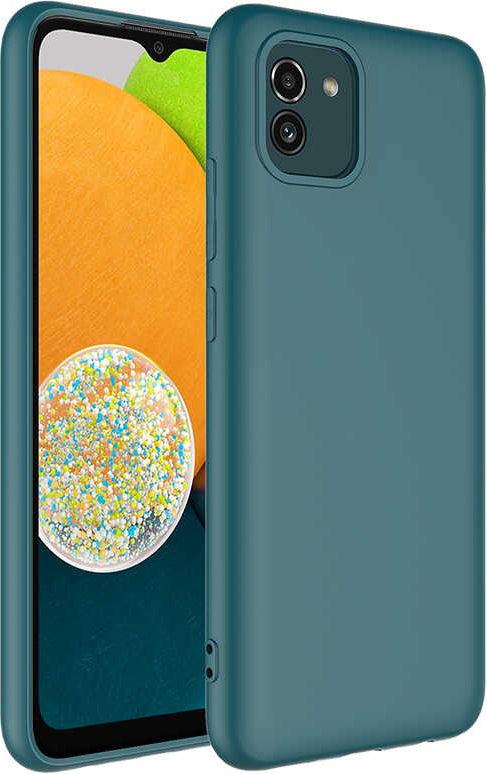 Galaxy A03 Kılıf Mnc Mara Laaakan Kapak-Koyu Yeşil
