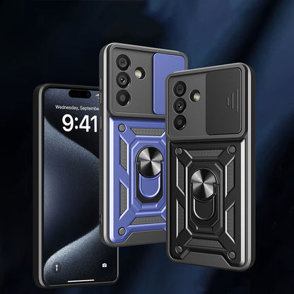 Galaxy A56 Kılıf Magnetik Standlı Kamera Korumalı Mnc Sürgülü Vega Kapak -115440