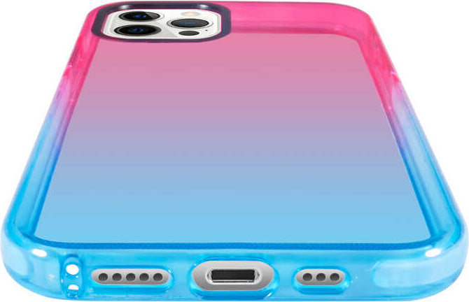 iPhone 13 Pro Kılıf Mnc Renkli Punto Kapak-Pembe-Mavi