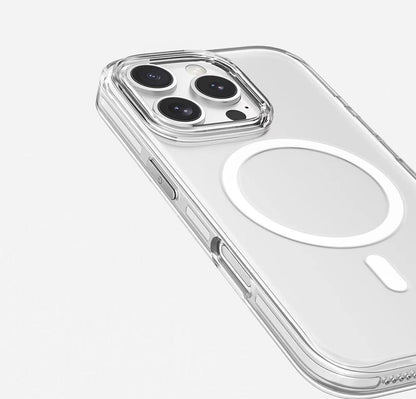 iPhone 16 Pro Max Kılıf Magsafe Şarj Özellikli Kamera Korumalı Mnc Kripto Kapak-Şeffaf