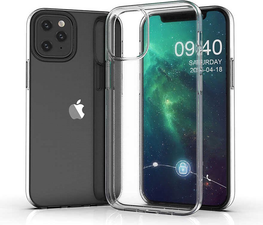 iPhone 12 Uyumlu Mnc Süper Silikon Kapak-Renksiz