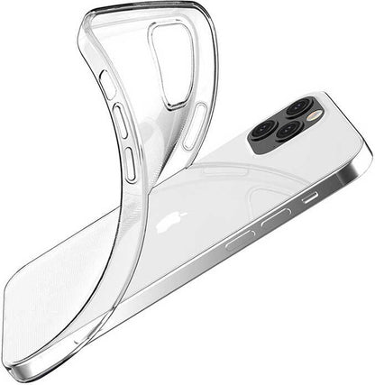 iPhone 12 Uyumlu Mnc Süper Silikon Kapak-Renksiz