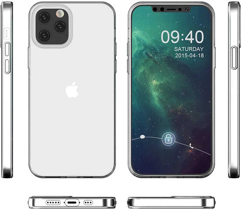 iPhone 12 Uyumlu Mnc Süper Silikon Kapak-Renksiz