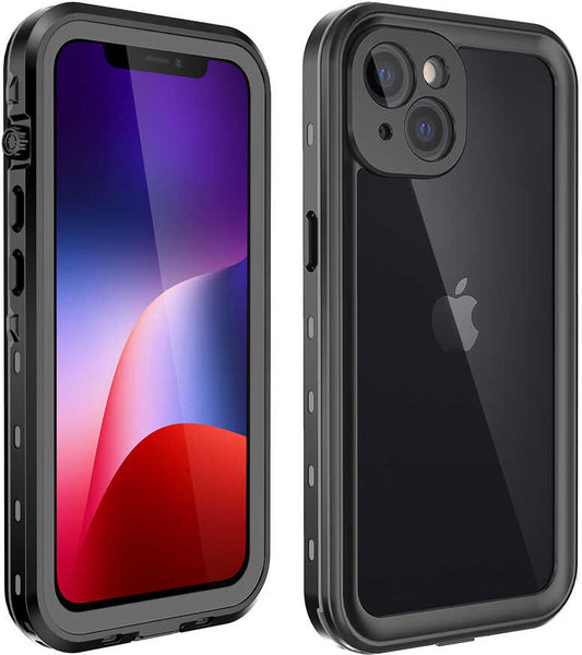 iPhone 13 Mini Uyumlu 1-1 Su Geçirmez Kılıf-Siyah