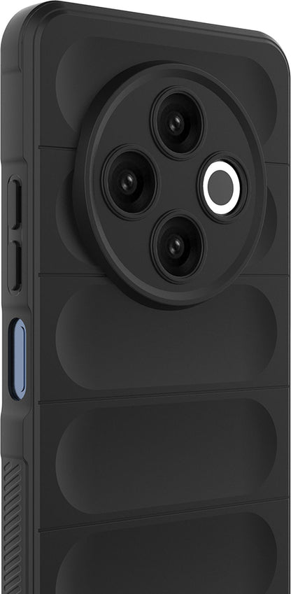 Tecno Spark 30 4g Kılıf Esnek Tpu Oyuklu Arka Yüzey Tasarımlı Mnc Etnik Silikon Kapak - Koyu Yeşil