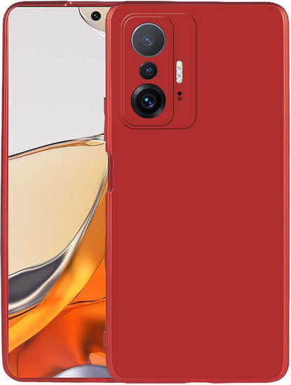 Xiaomi Mi 11T Pro 5g Kılıf Mnc Premier Silikon Kapak-Kırmızı
