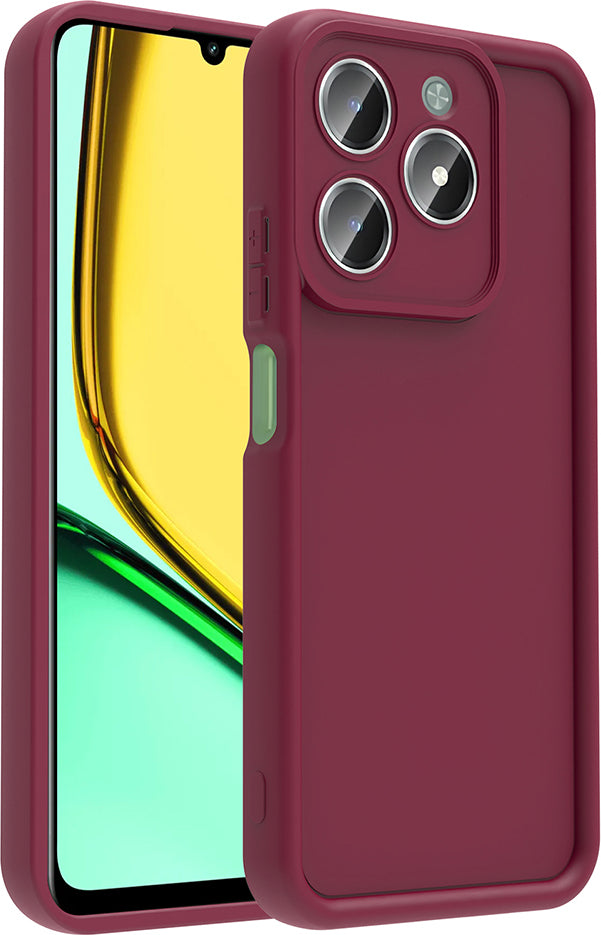 Realme C61 Kılıf Kamera Korumalı Mnc Ananas Kapak - Koyu Yeşil