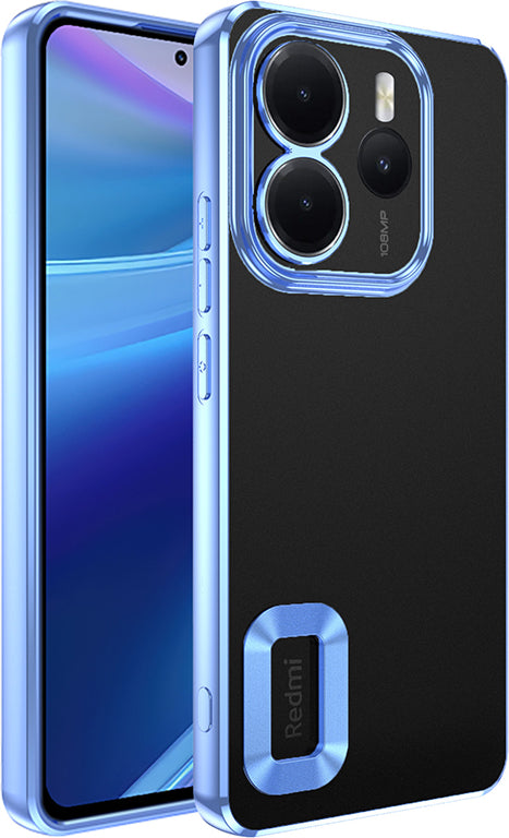 Redmi Note 14 4g Kılıf Kamera Korumalı Logo Gösteren Mnc Omega Kapak - Sierra Mavi