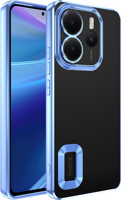 Redmi Note 14 4g Kılıf Kamera Korumalı Logo Gösteren Mnc Omega Kapak - Sierra Mavi
