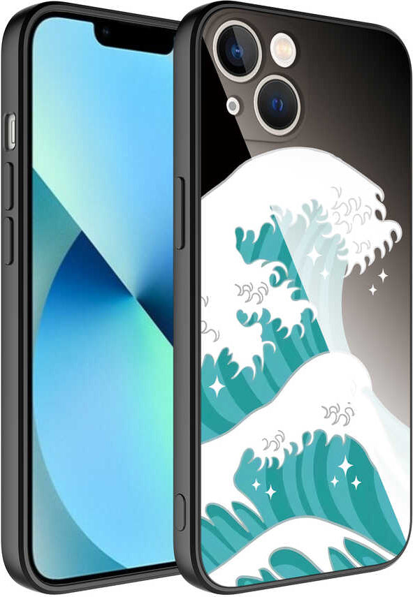 iPhone 13 Uyumlu Kamera Korumalı Desenli Sert Silikon Mnc Epoksi Kapak-No9