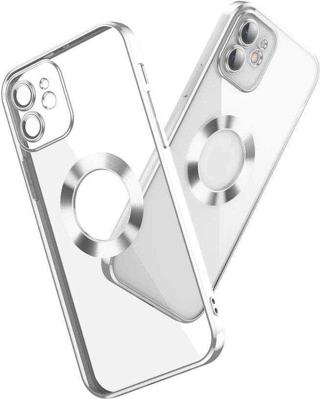 iPhone 11 Kılıf Kamera Korumalı Logo Gösteren Mnc Omega Kapak-Rose Gold