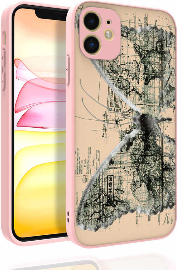 iPhone 11 Uyumlu Desenli Kamera Korumalı Parlak Mnc Nora Kapak-No4