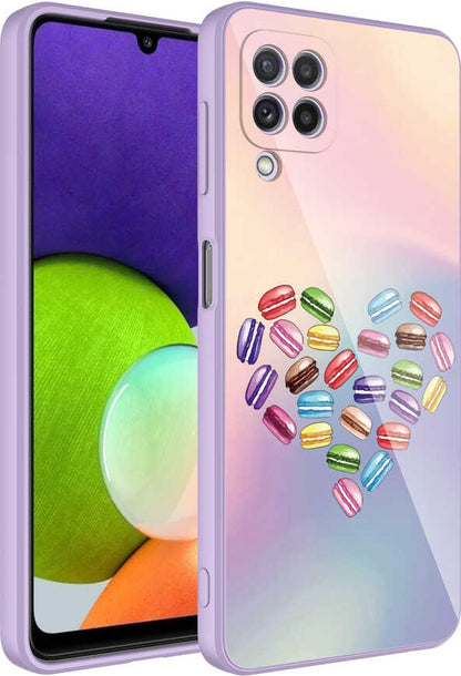Galaxy A22 4g Kılıf Kamera Korumalı Desenli Sert Silikon Mnc Epoksi Kapak-No1