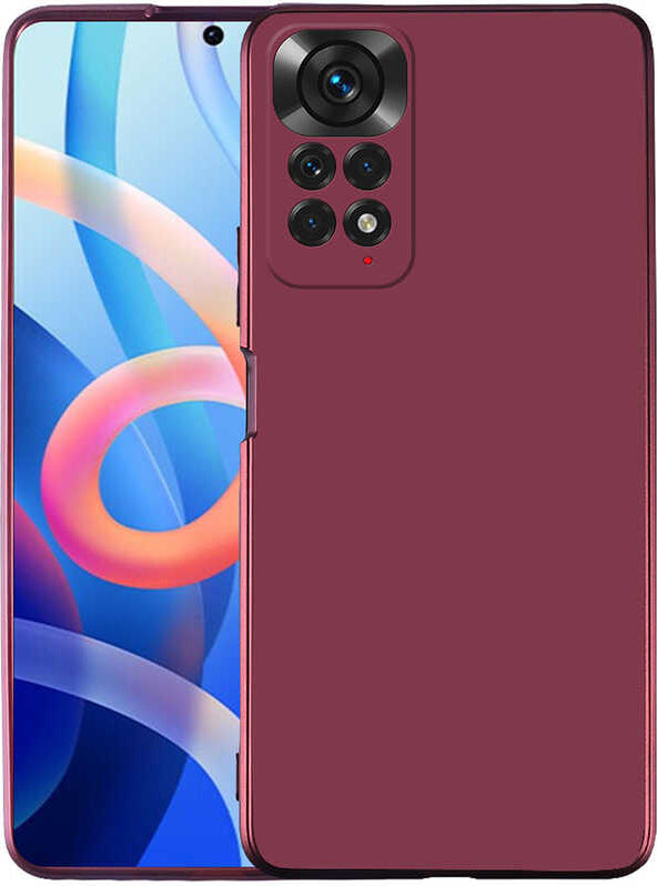 Xiaomi Redmi Note 12 Pro 4g Kılıf Mnc Premier Silikon Kapak-Mürdüm