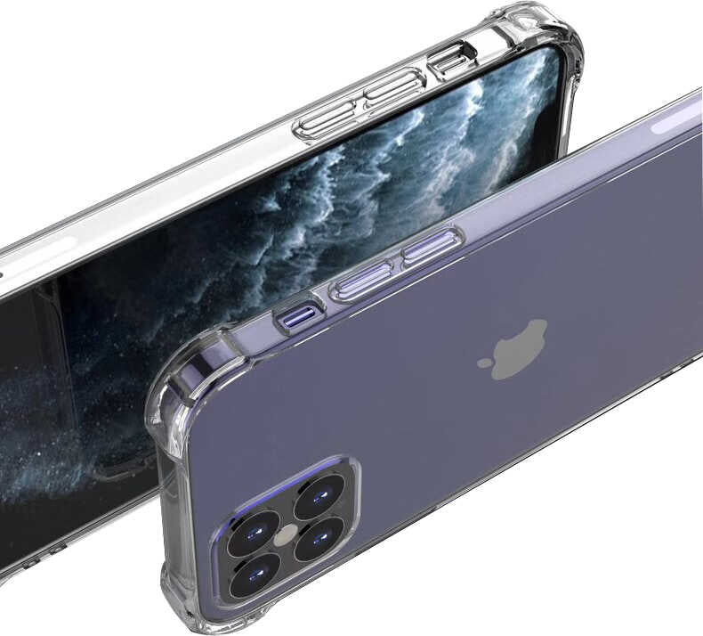 iPhone 12 Pro Max Uyumlu Mnc Nitro Anti Shock Silikon-Renksiz