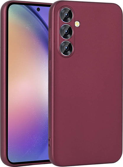 Galaxy A55 Kılıf Mnc Premier Silikon Kapak-Mürdüm