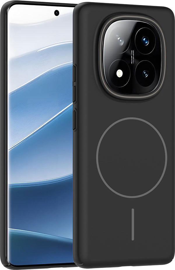 Redmi Note 14 Pro Plus Kılıf Magsafe Şarj Özellikli Mnc Ruby Silikon Kapak - Siyah