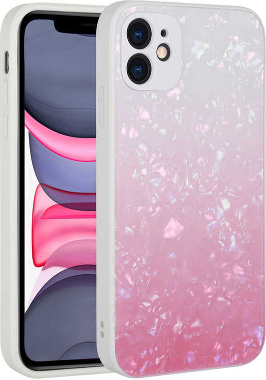 iPhone 11 Kılıf Renk Geçişli Mermer Desenli Sert Silikon Mnc Granit Kapak-No1
