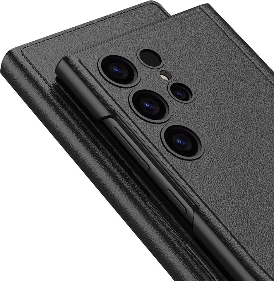 Galaxy S24 Ultra Kılıf Kamera Korumalı Suni Deri Tasarım Mnc Droga Standlı Kartlıklı Kapaklı Kılıf-