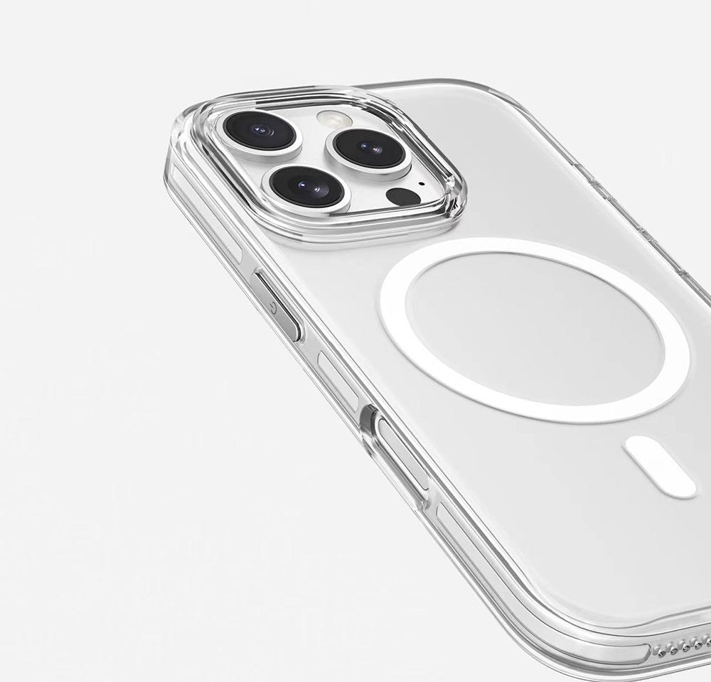 iPhone 16 Pro Kılıf Magsafe Şarj Özellikli Kamera Korumalı Mnc Kripto Kapak-Şeffaf