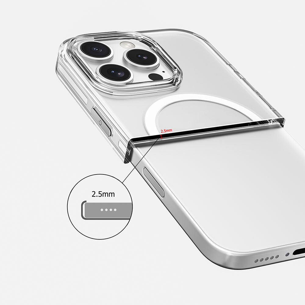 iPhone 16 Pro Kılıf Magsafe Şarj Özellikli Kamera Korumalı Mnc Kripto Kapak-Şeffaf