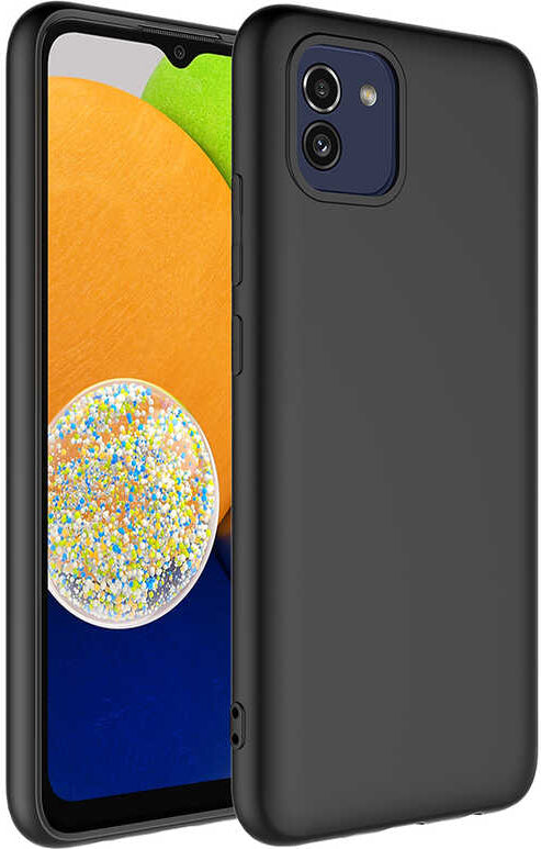 Galaxy A03 Kılıf Mnc Mara Laaakan Kapak-Siyah